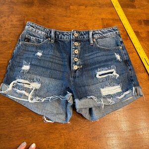 KanCan Blue Distressed Jean Shorts denim size 9/28